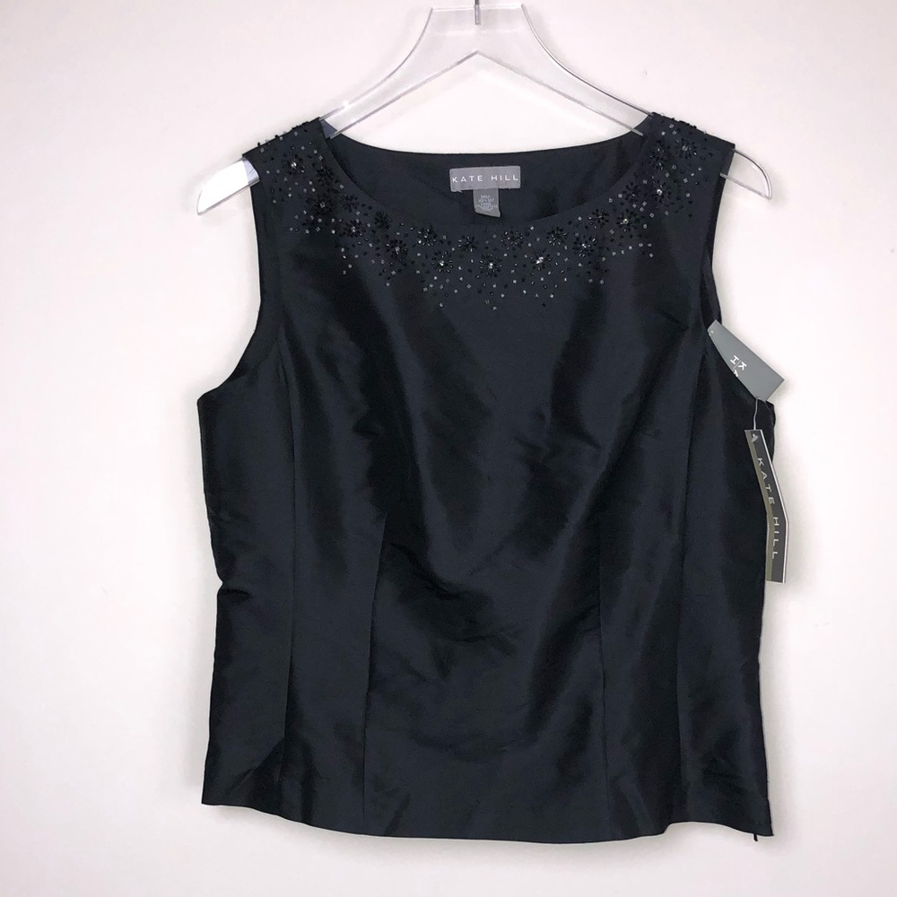 dressy silk blouse with beading detail
